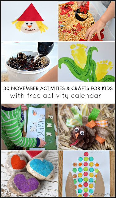 Best ideas about Free Crafts For Kids
. Save or Pin 30 November Activities for Kids Free Activity Calendar Now.