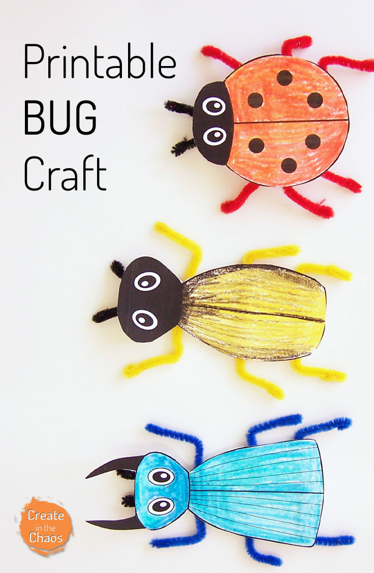 Best ideas about Free Printable Crafts For Kids
. Save or Pin Printable Bug Craft Create in the Chaos Now.