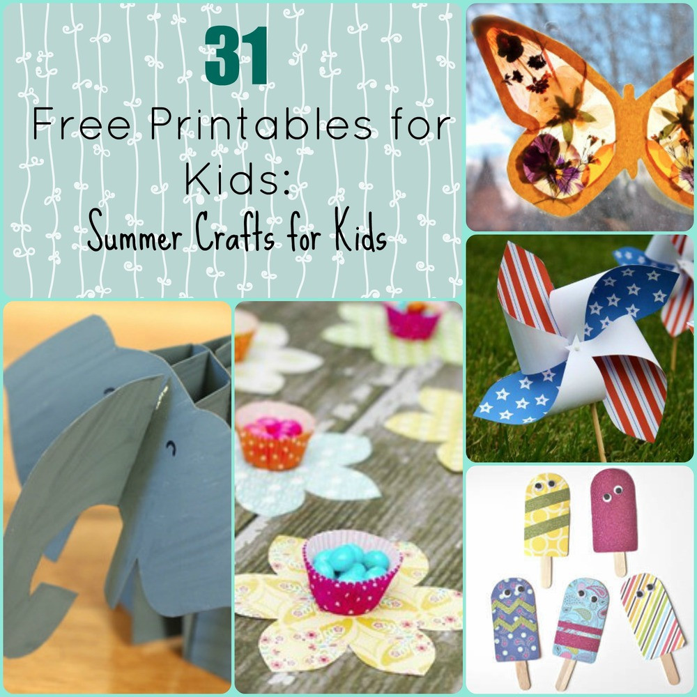 Best ideas about Free Printable Crafts For Kids
. Save or Pin 31 Free Printables for Kids Summer Crafts for Kids Now.