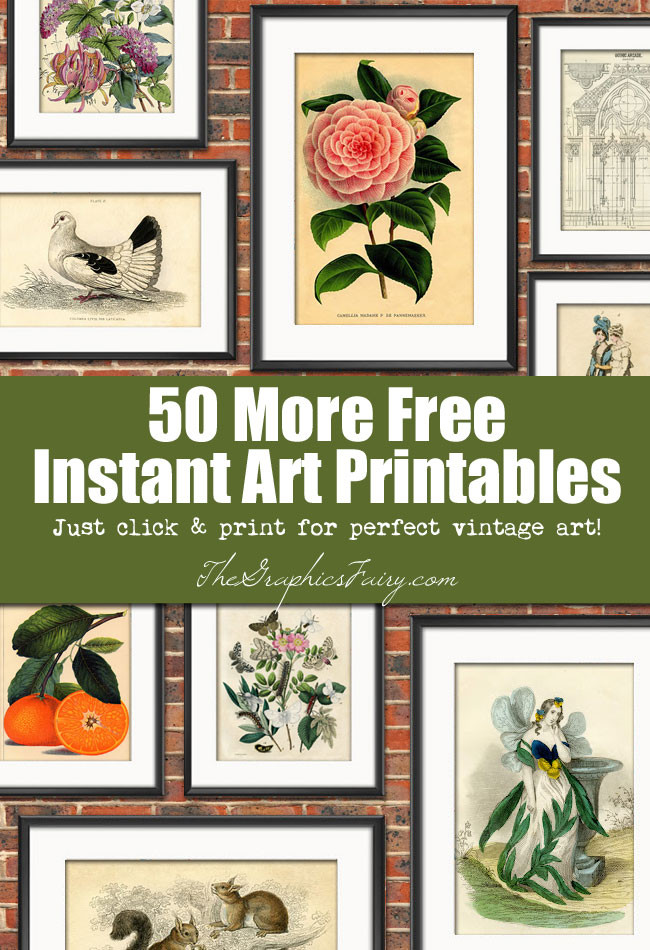 Best ideas about Free Printable Wall Art
. Save or Pin 50 More Free Wall Art Printables The Graphics Fairy Now.