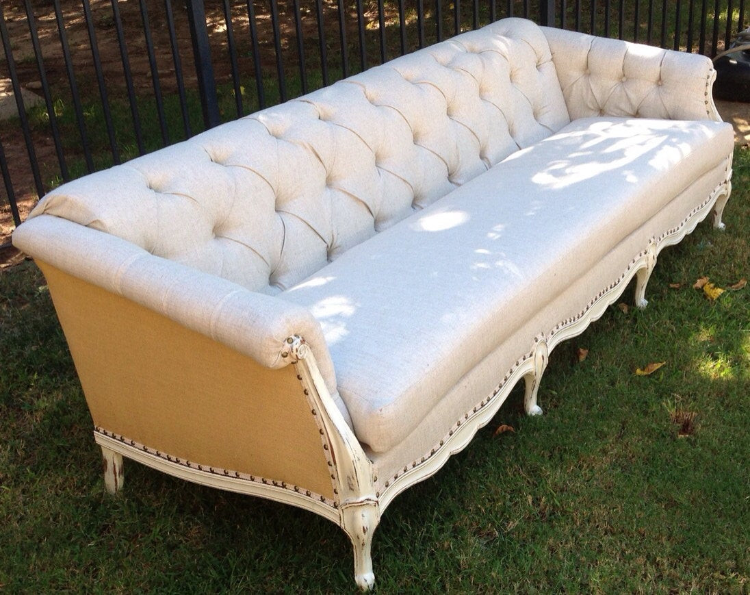 Best ideas about French Provincial Sofa
. Save or Pin Vintage Sofa French Provincial Wood Frame Custom Tufted Now.