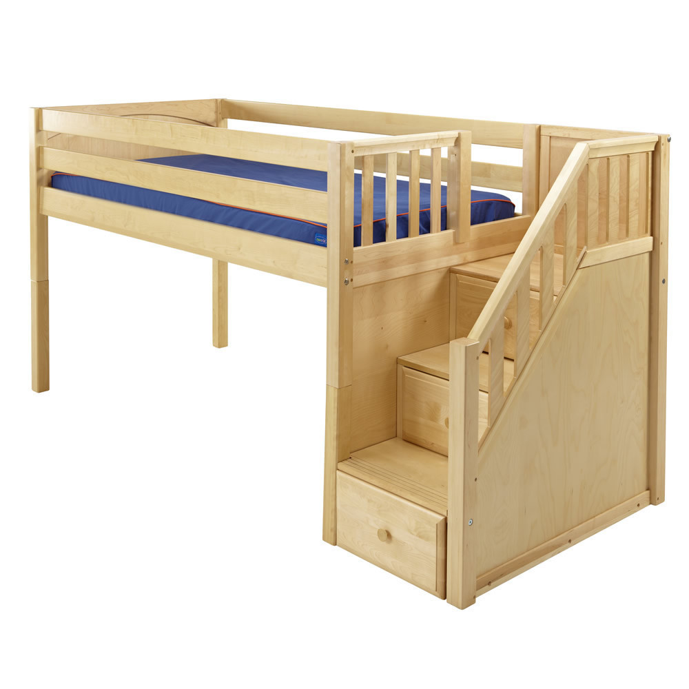 Best ideas about Full Loft Bed With Stairs
. Save or Pin Maxtrix Great Playhouse Loft Bed in Natural w Stairs Now.
