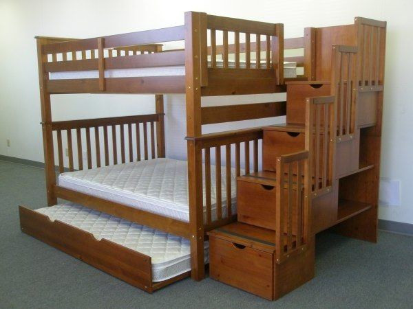Best ideas about Full Loft Bed With Stairs
. Save or Pin Twin Over Full Bunk Bed Plans With Stairs Now.