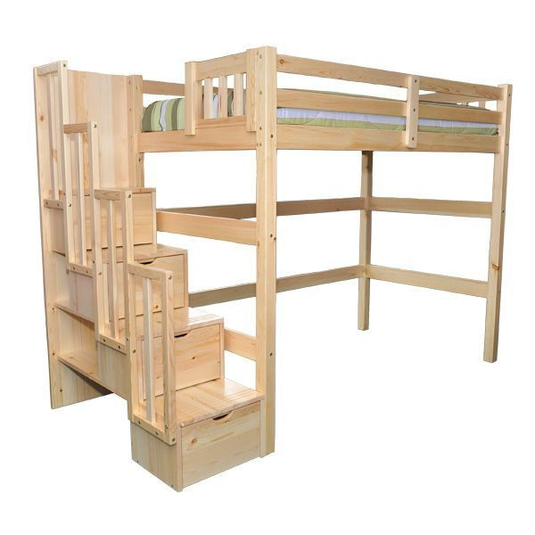 Best ideas about Full Size Loft Bed With Stairs
. Save or Pin Aria Staircase Full Loft Bed Kids Youth Loft Beds with Now.