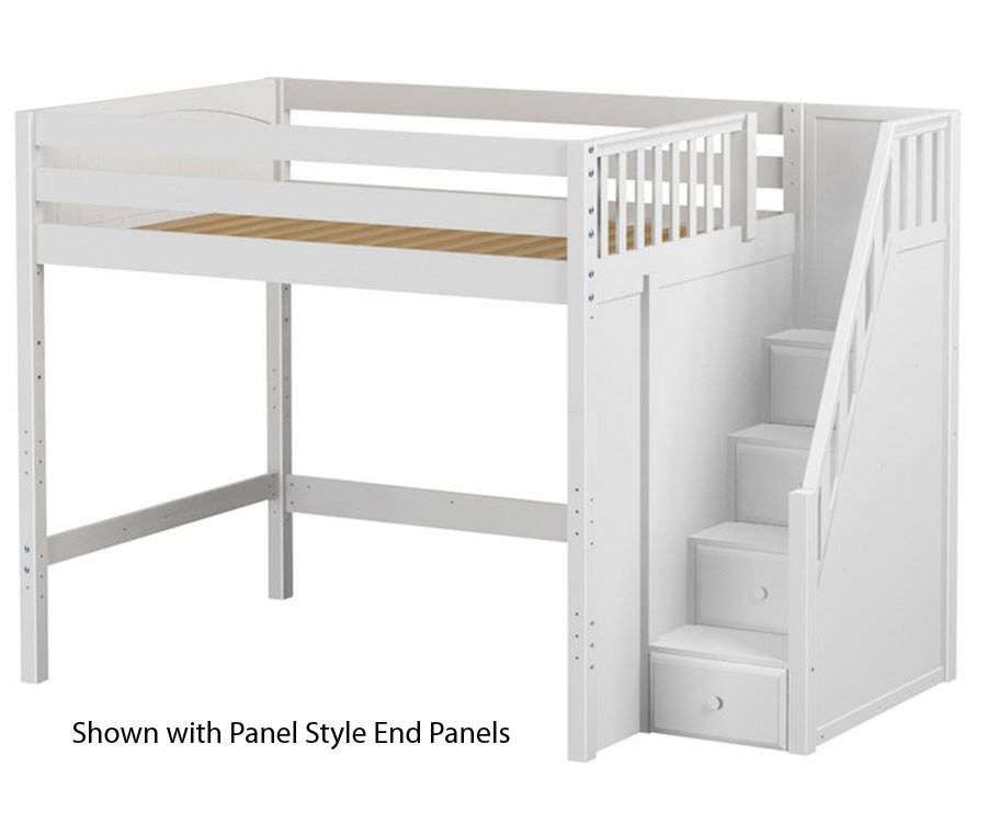 Best ideas about Full Size Loft Bed With Stairs
. Save or Pin Maxtrix ENORMOUS High Loft Bed with Stairs in White Now.