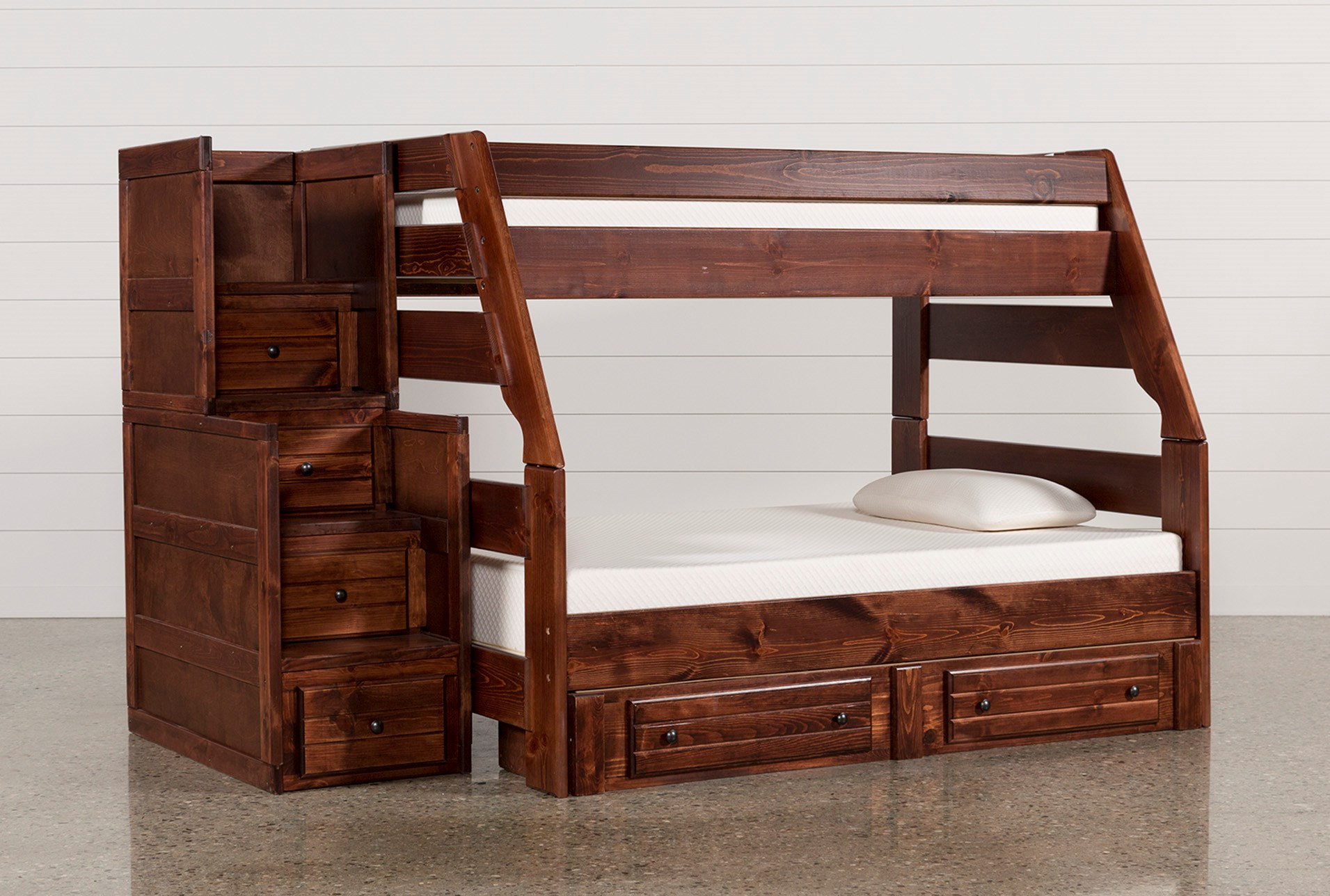 Best ideas about Full Size Loft Bed With Stairs
. Save or Pin Sedona Twin Over Full Bunk With 2 Drawer Storage Unit Now.