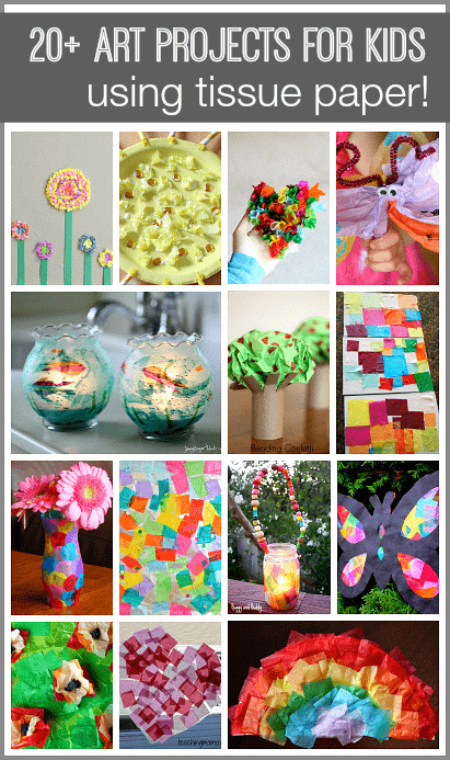 Best ideas about Fun Art Activities For Preschoolers
. Save or Pin 20 Tissue Paper Crafts for Kids Buggy and Buddy Now.