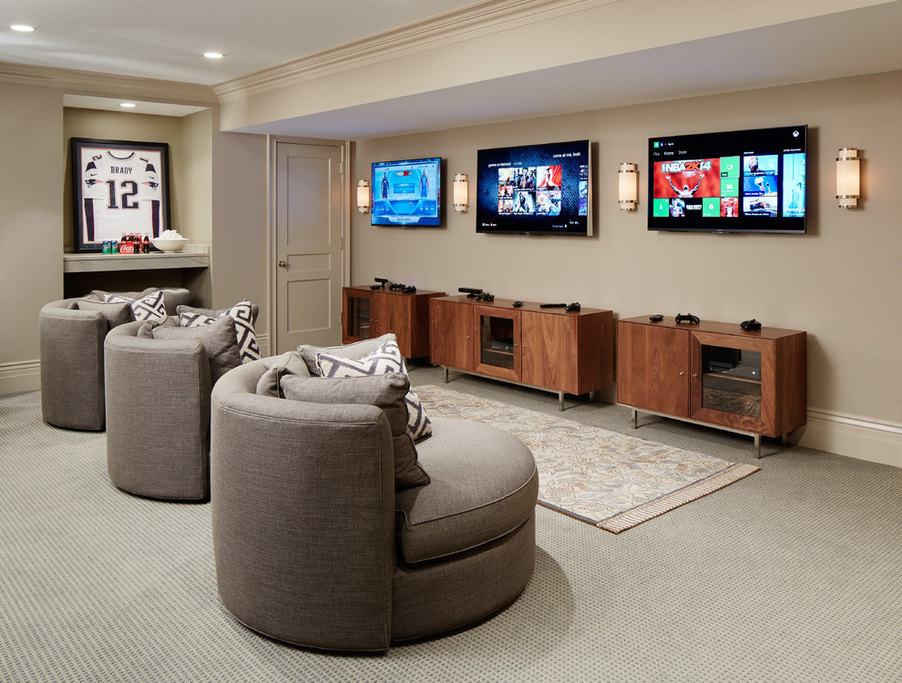 Best ideas about Game Room Couch
. Save or Pin framed game room with l andscape home theater southwestern Now.