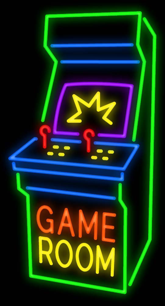 Best ideas about Game Room Neon Sign
. Save or Pin Game Room Arcade Cabinet Neon Sign Now.