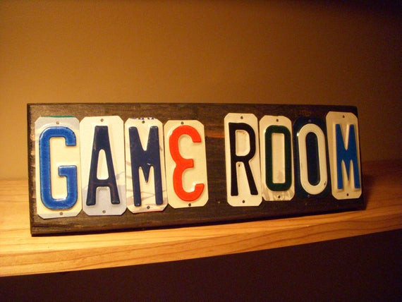 Best ideas about Game Room Sign
. Save or Pin Items similar to Game Room sign made with recycled license Now.