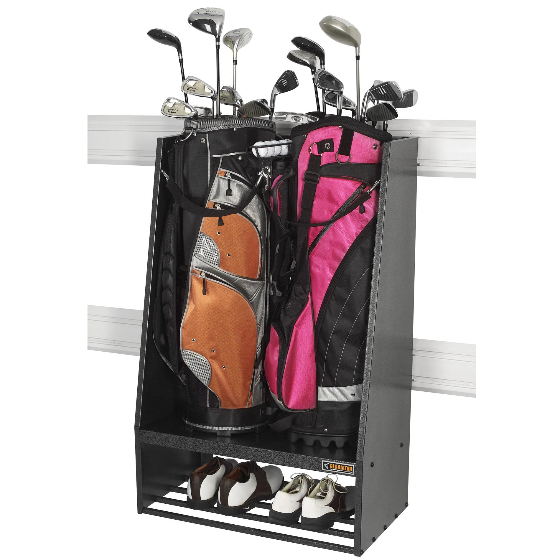 Best ideas about Garage Golf Bag Storage
. Save or Pin Gladiator Premier Series Weleded Steel 2 Bag Golf Caddy Now.