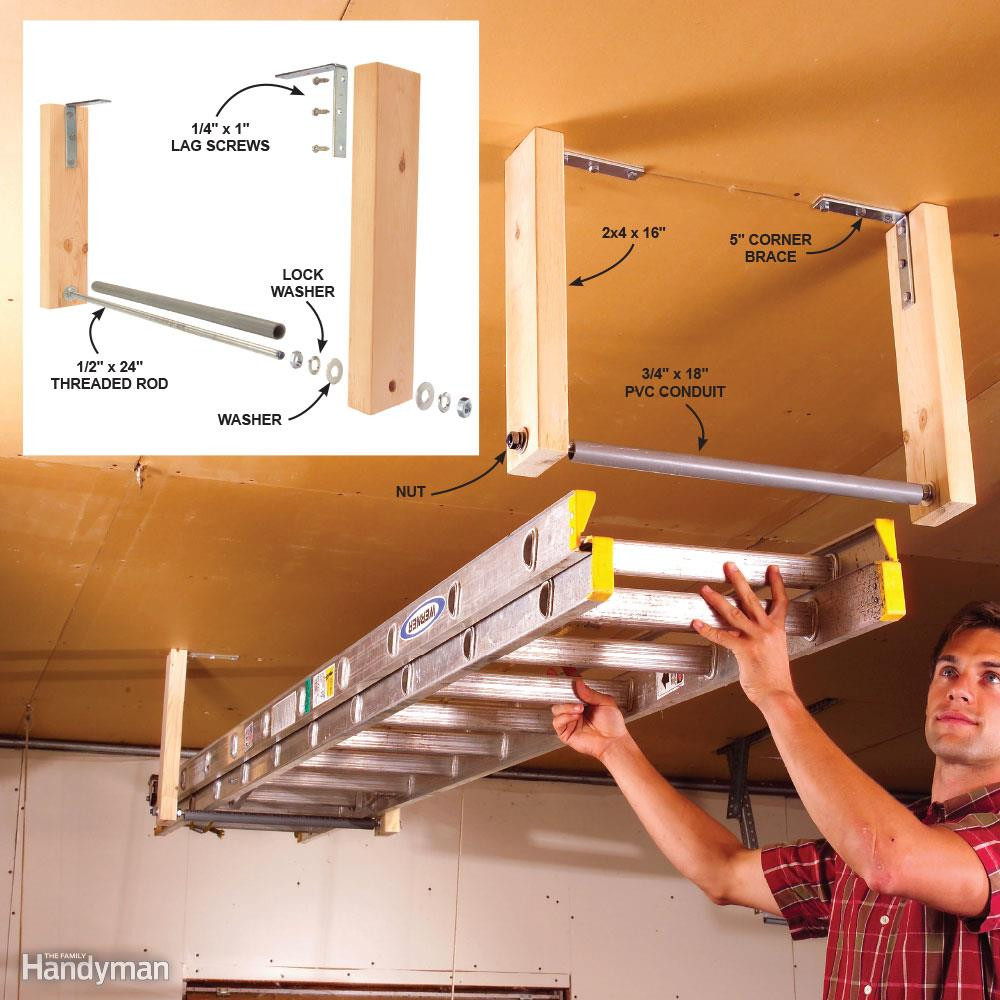 Best ideas about Garage Ladder Storage
. Save or Pin 11 Easy Garage Space Saving Ideas Now.