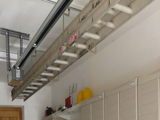 Best ideas about Garage Ladder Storage
. Save or Pin Garageflex Garage Overhead Ceiling Storage Ladder Kit Now.