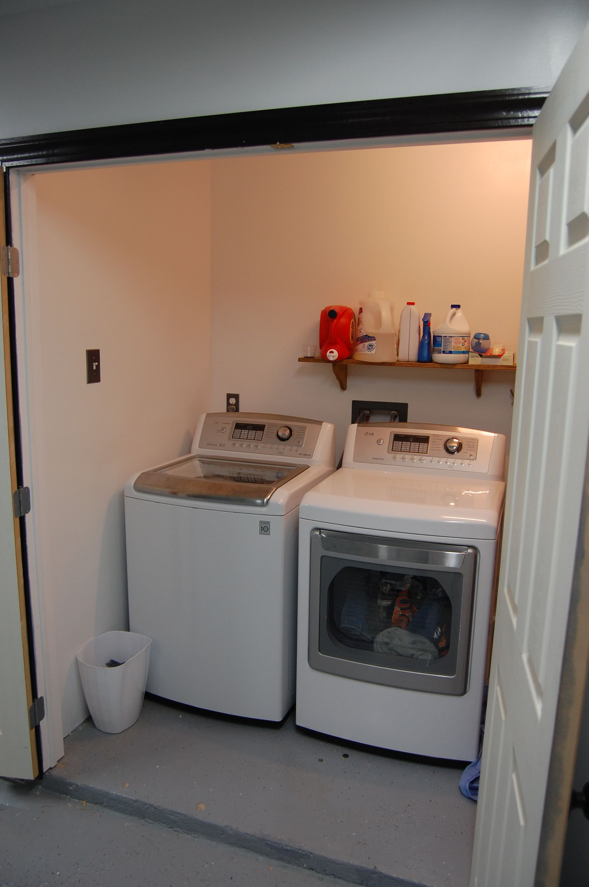Best ideas about Garage Laundry Room
. Save or Pin Enclose a bit of the garage to make a Laundry room no link Now.