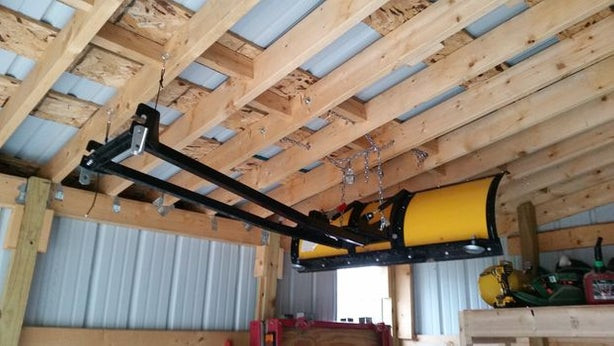 Best ideas about Garage Rafter Storage
. Save or Pin ATV Snow Plow Rafter Storage Now.