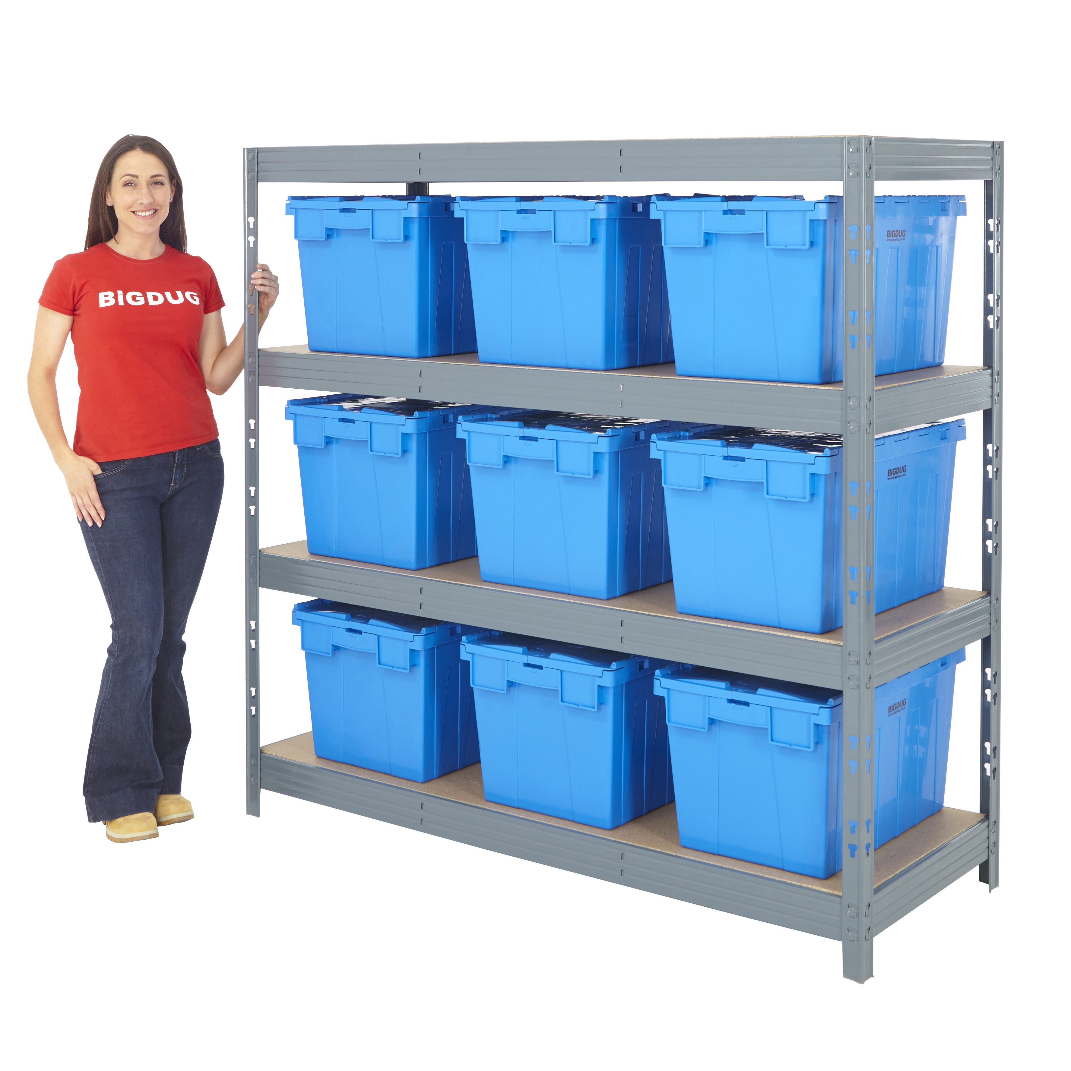 Best ideas about Garage Storage Bins
. Save or Pin Garage Shelving With Boxes Kits 4 Level Bay Storage Pick Now.