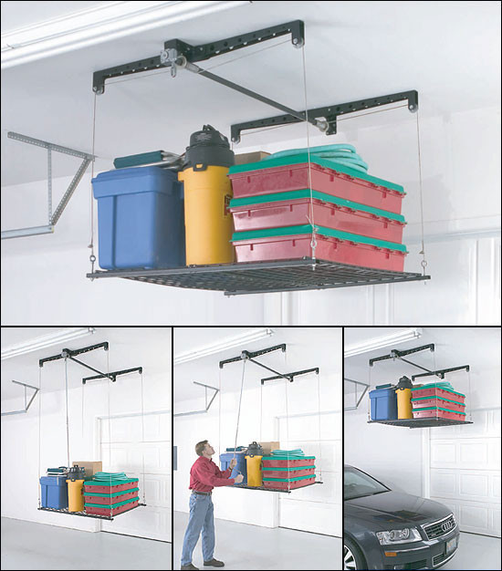 Best ideas about Garage Storage Lift Systems
. Save or Pin GARAGE PULLEY OVERHEAD HOIST HANGING STORAGE SYSTEM KIT Now.