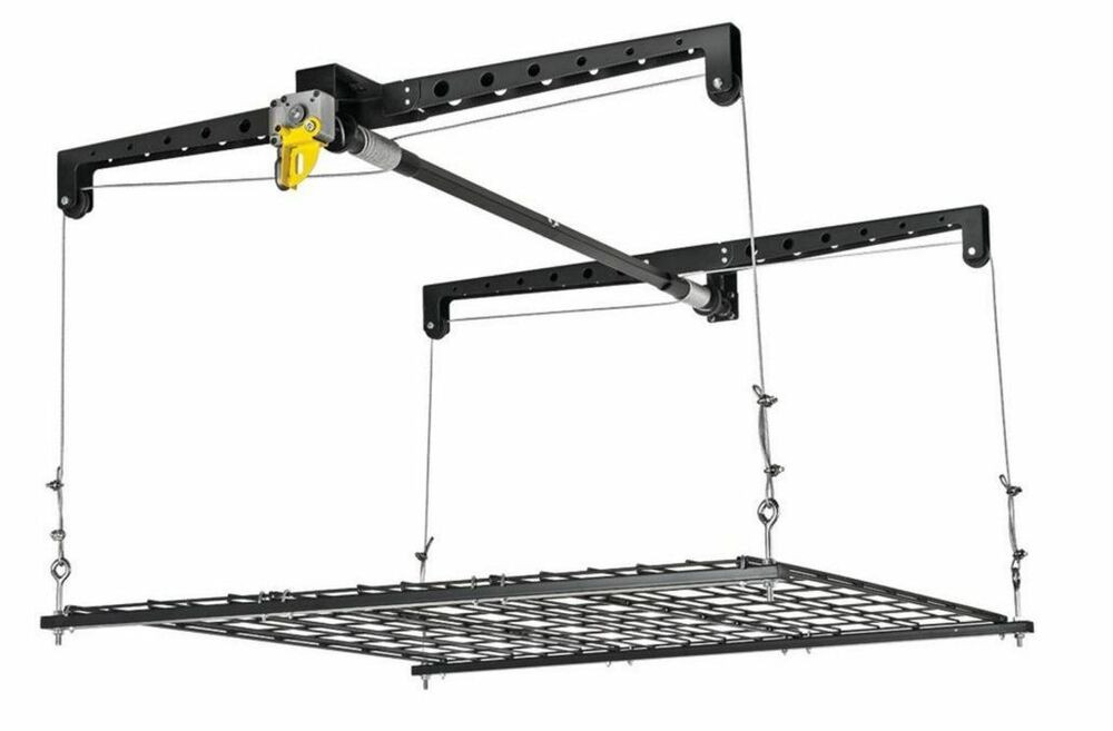 Best ideas about Garage Storage Lift Systems
. Save or Pin Heavy Duty Garage Ceiling Cable Lift Storage Rack Platform Now.