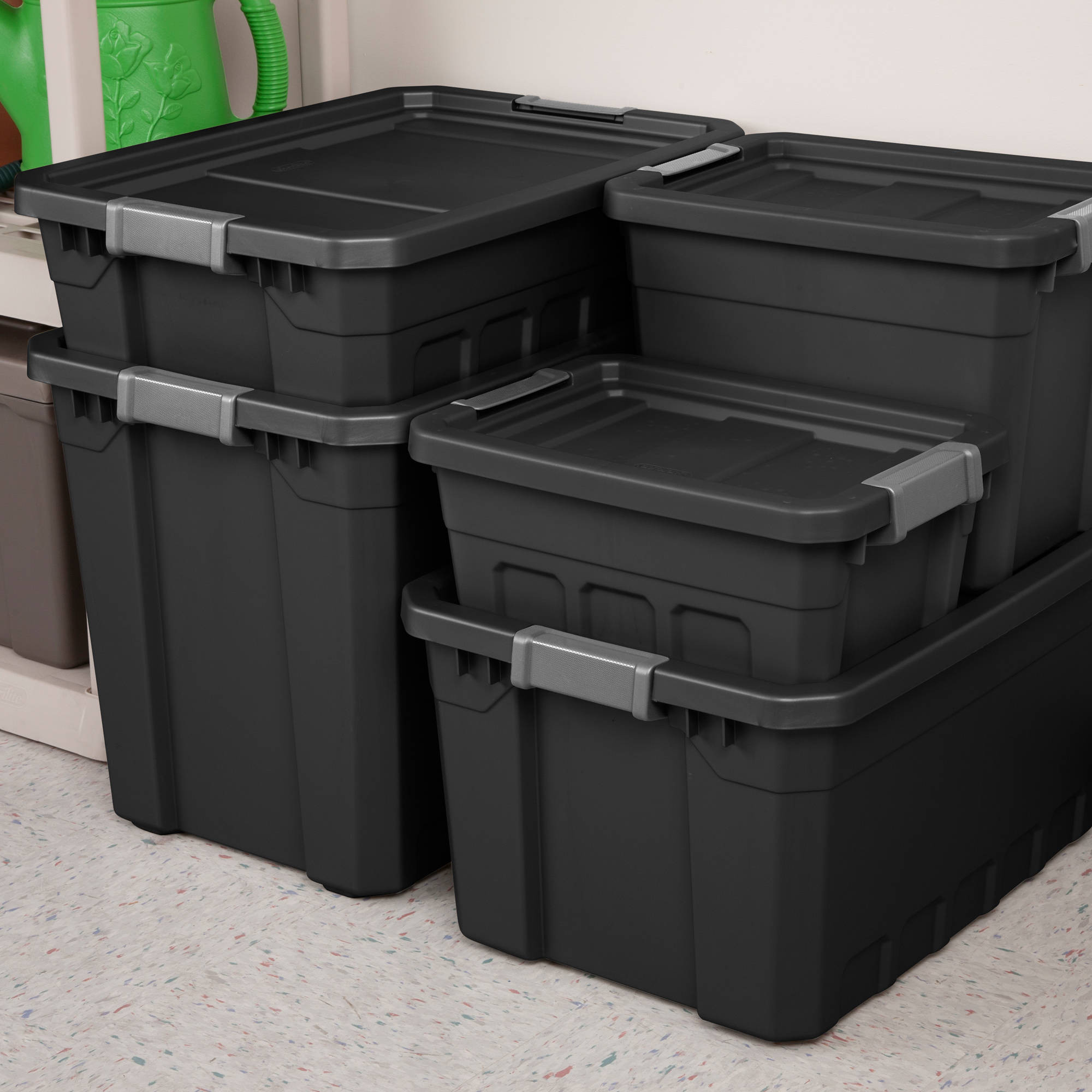 Best ideas about Garage Tote Storage
. Save or Pin 10 Gallon Storage Stacker Tote Plastic 6 x Boxes Basement Now.