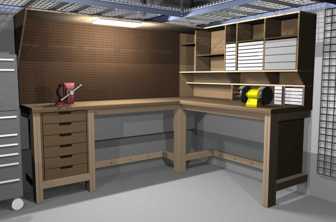 Best ideas about Garage Work Bench Ideas
. Save or Pin Garage Shop corner L shape workbench design Woodworking Now.