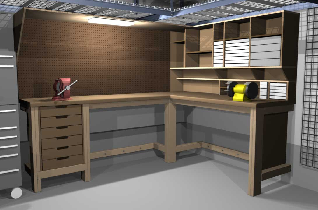 Best ideas about Garage Workbench Ideas
. Save or Pin Garage Shop corner L shape workbench design Woodworking Now.