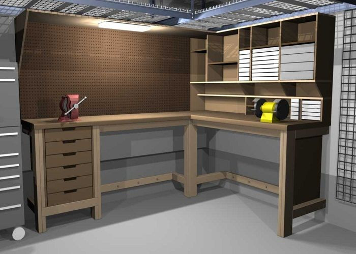 Best ideas about Garage Workbench With Storage
. Save or Pin Usable L Ideas Usable L Shaped Garage Workbench And Now.