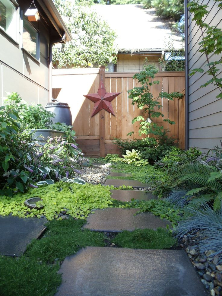 Best ideas about Garden Ideas For Small Yard
. Save or Pin pavers walkway fencing side yard landscaping Now.