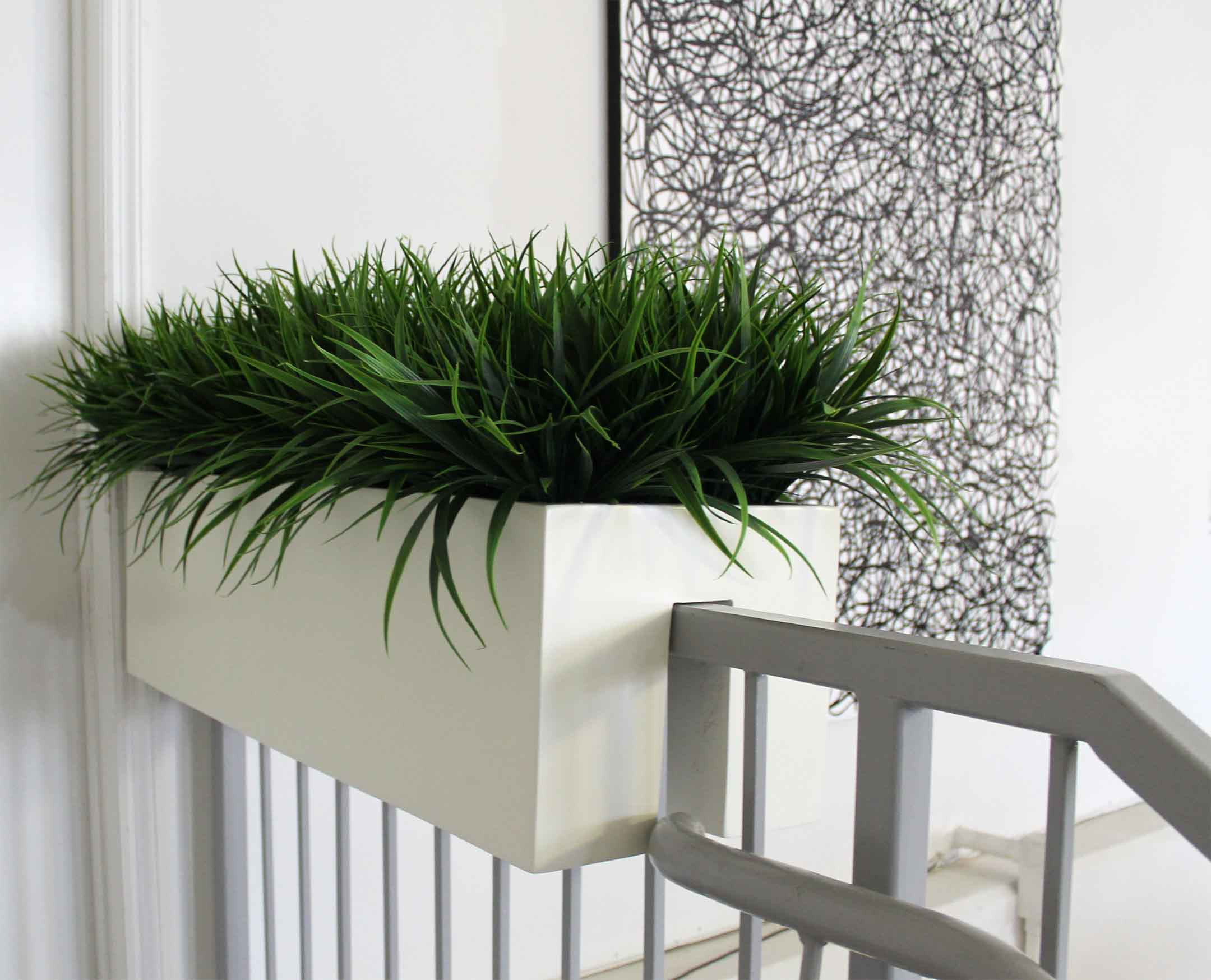 Best ideas about Garden Planter Hanging Over Balcony Railings
. Save or Pin Painted White Color Small Modern Hanging Garden Planter Now.