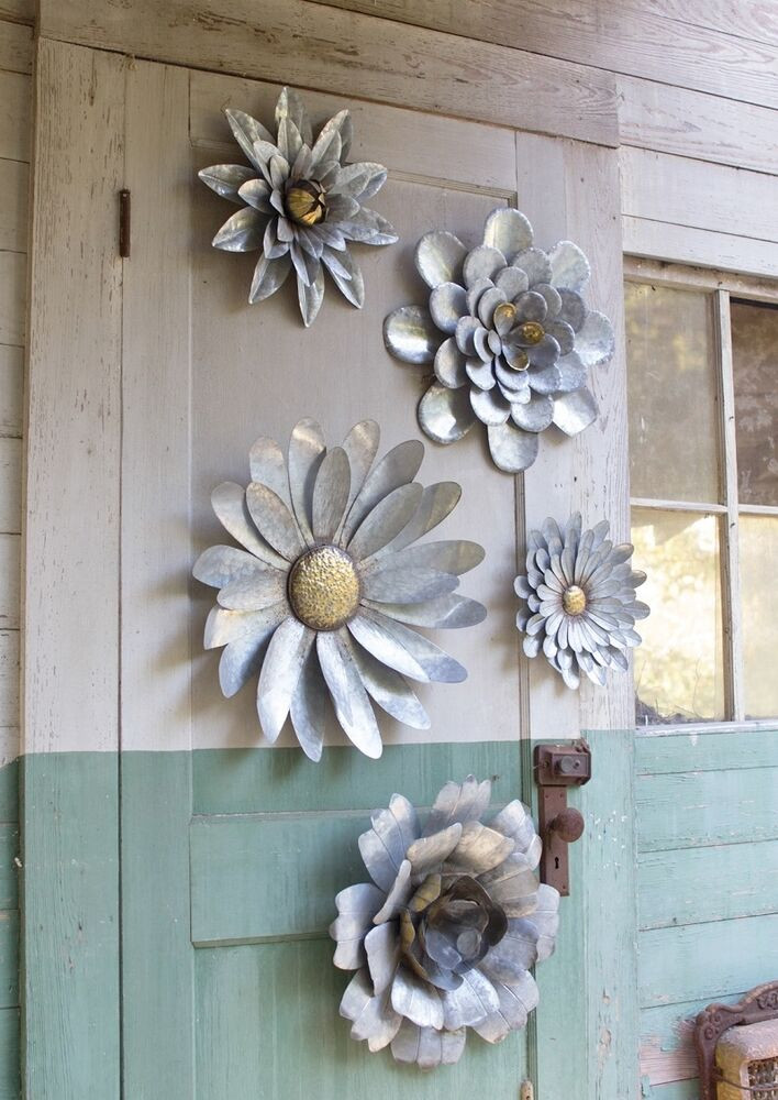 Best ideas about Garden Wall Artwork
. Save or Pin 5 Galvanized Metal Flower Wall Art Sculptures Indoor Now.