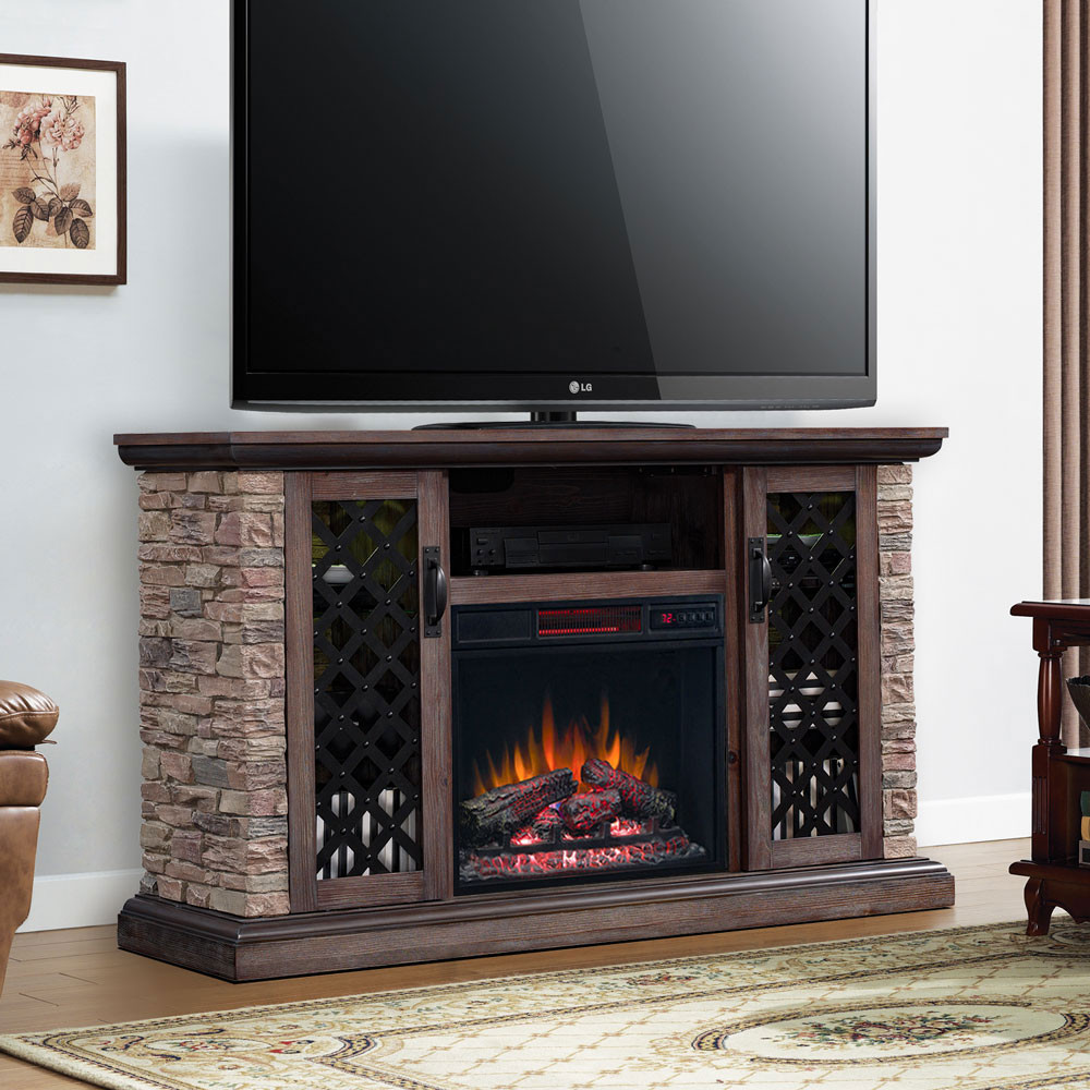 Best ideas about Gas Fireplace Tv Stand
. Save or Pin Capitan Electric Fireplace TV Stand in Stone 23MM I613 Now.