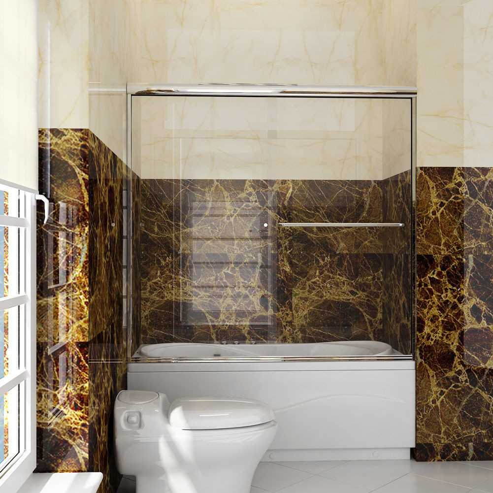 Best ideas about Glass Bathroom Doors
. Save or Pin New Semi Frameless Sliding Bathtub Shower Door 60" Glass 5 Now.