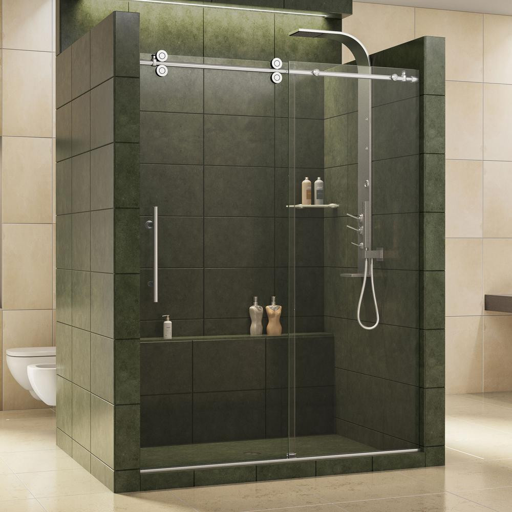 Best ideas about Glass Bathroom Doors
. Save or Pin DreamLine Enigma 56 in to 60 in x 79 in Frameless Now.