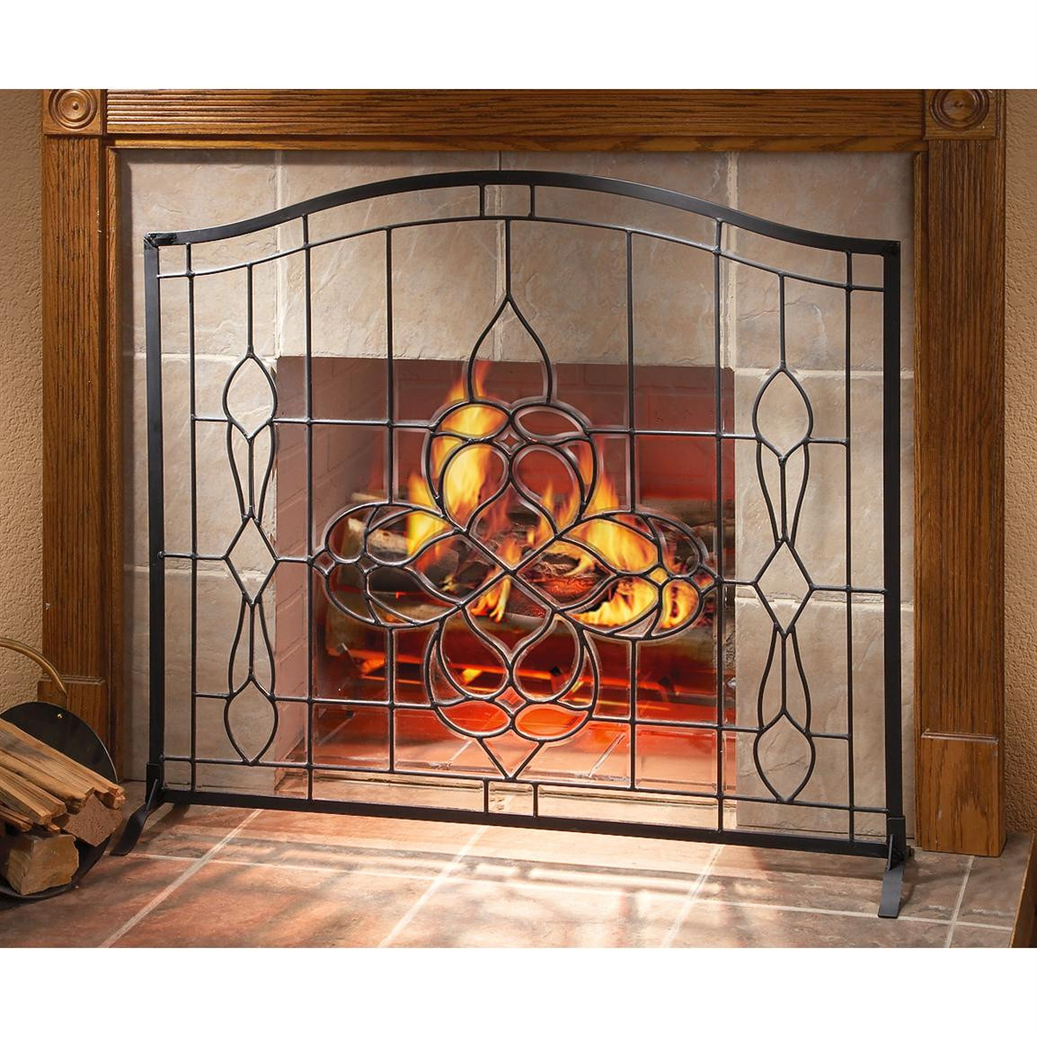 Best ideas about Glass Fireplace Screen
. Save or Pin Hand cut Beveled Glass Fireplace Screen Now.