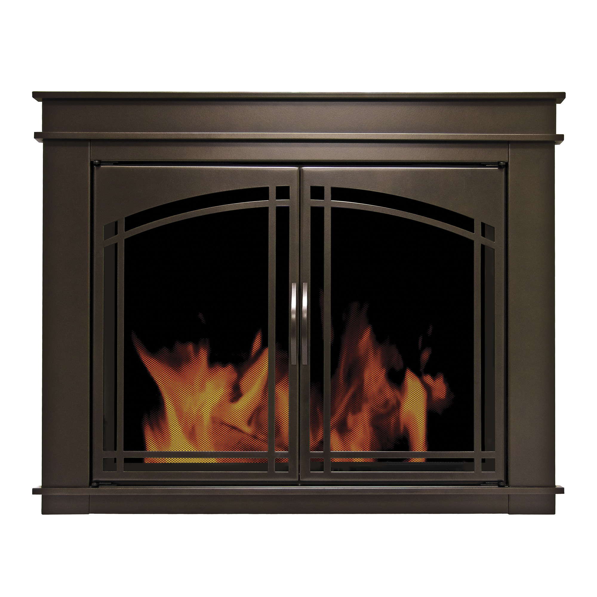 Best ideas about Glass Fireplace Screen
. Save or Pin Pleasant Hearth Fenwick Cabinet Style Fireplace Screen Now.
