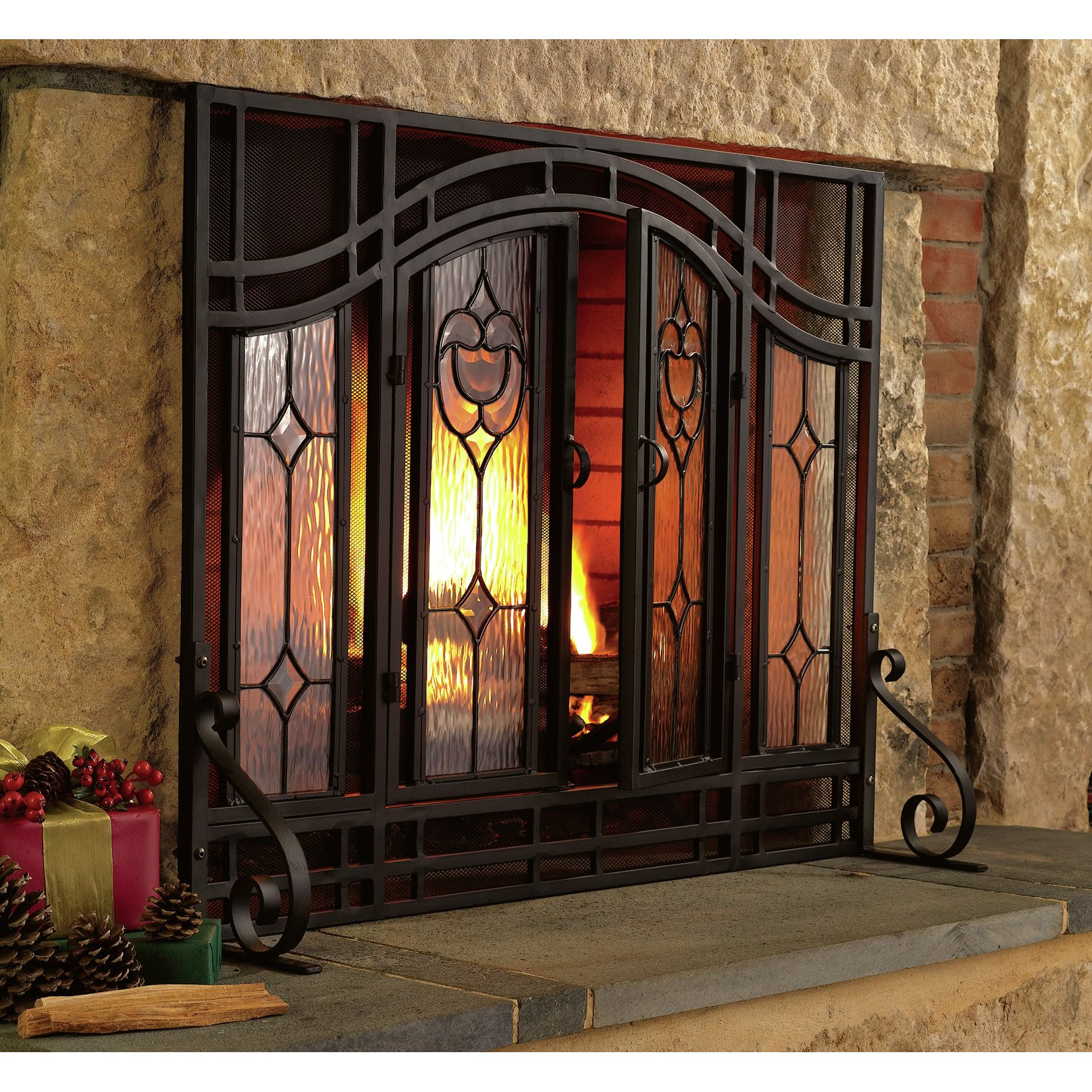 Best ideas about Glass Fireplace Screen
. Save or Pin Plow & Hearth Single Panel Glass Fireplace Screen Now.