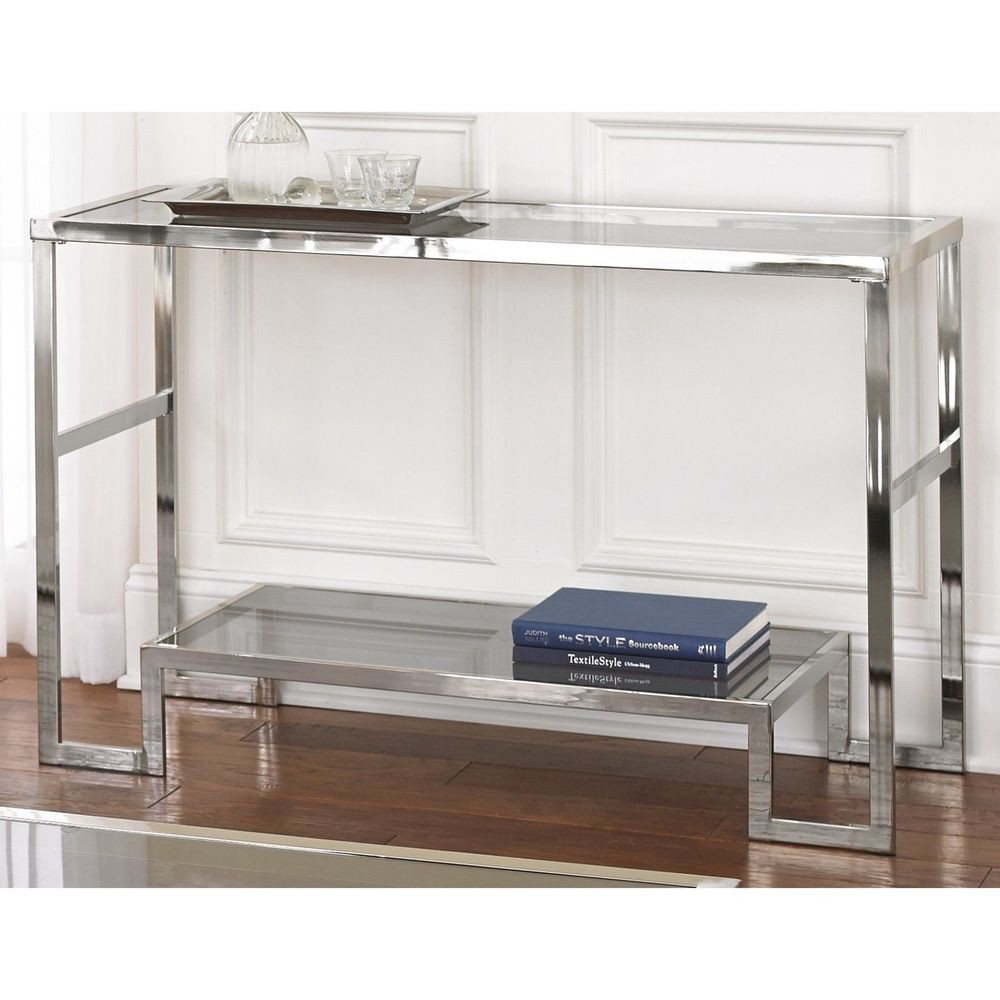 Best ideas about Glass Sofa Table
. Save or Pin Cordele Chrome and Glass Sofa Table Furniture Storage Now.