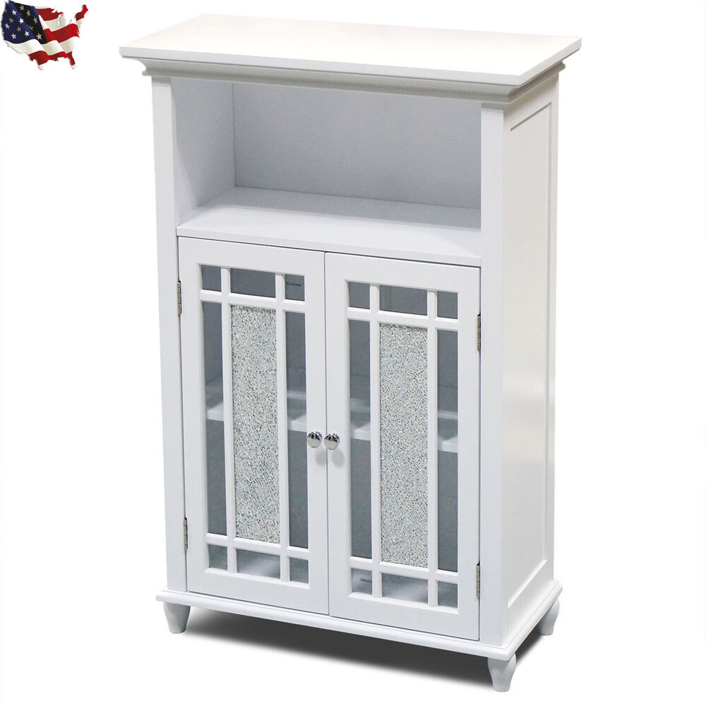 Best ideas about Glass Storage Cabinet
. Save or Pin Floor Cabinet Storage Bathroom Kitchen Glass Double Doors Now.