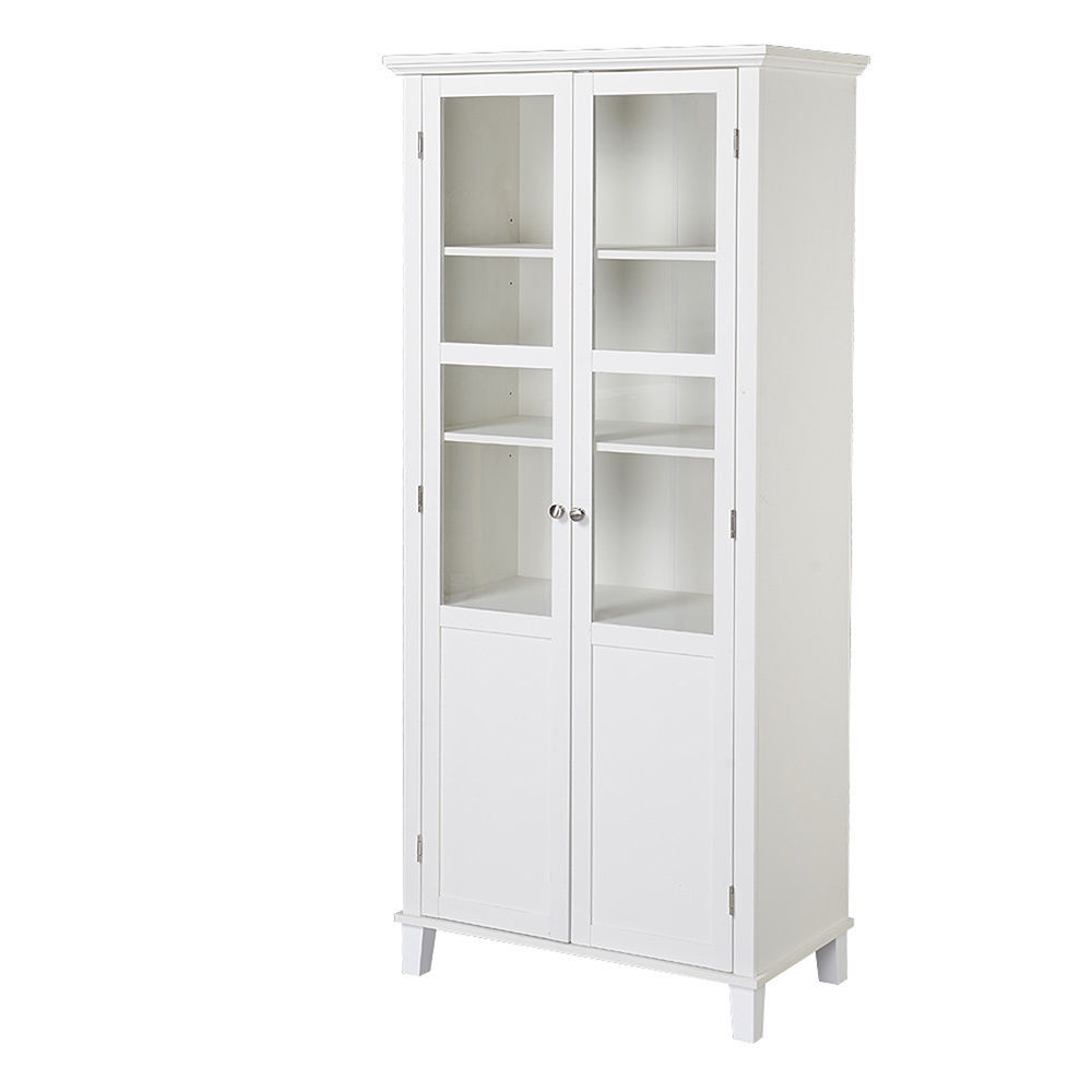 Best ideas about Glass Storage Cabinet
. Save or Pin 69 inch Wood and Glass 2 door Storage Cabinet Now.