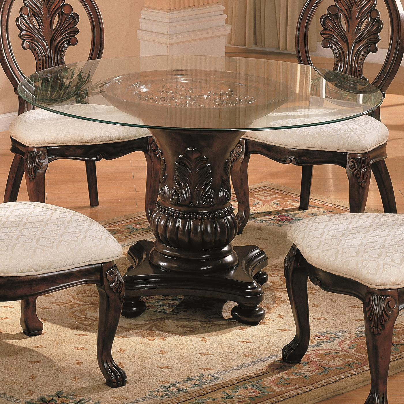 Best ideas about Glass Top Dining Table
. Save or Pin Coaster Tabitha CB48RD Traditional Round Dining Now.