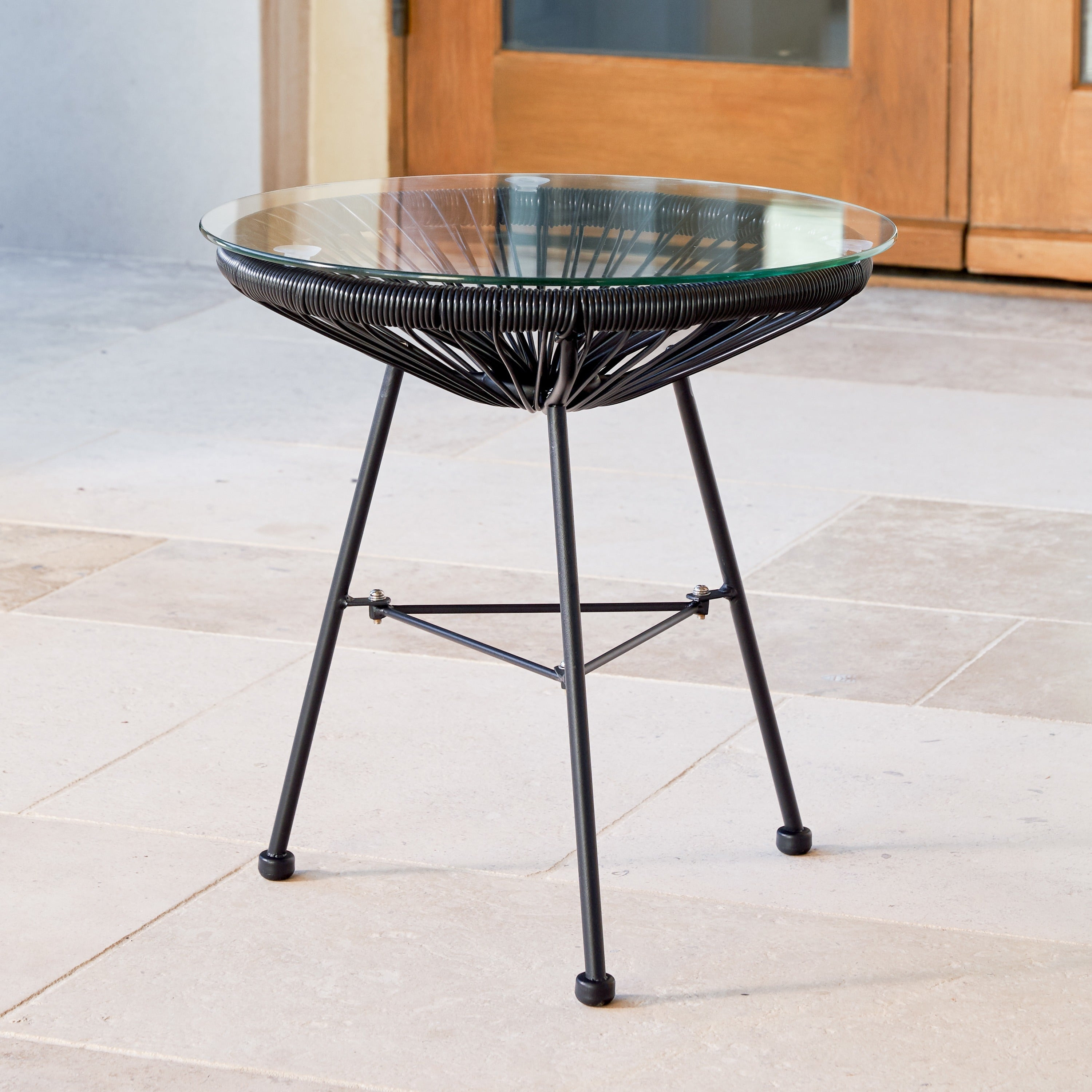 Best ideas about Glass Top Patio Table
. Save or Pin Sarcelles Modern Woven Wicker Patio Side Table with Glass Now.