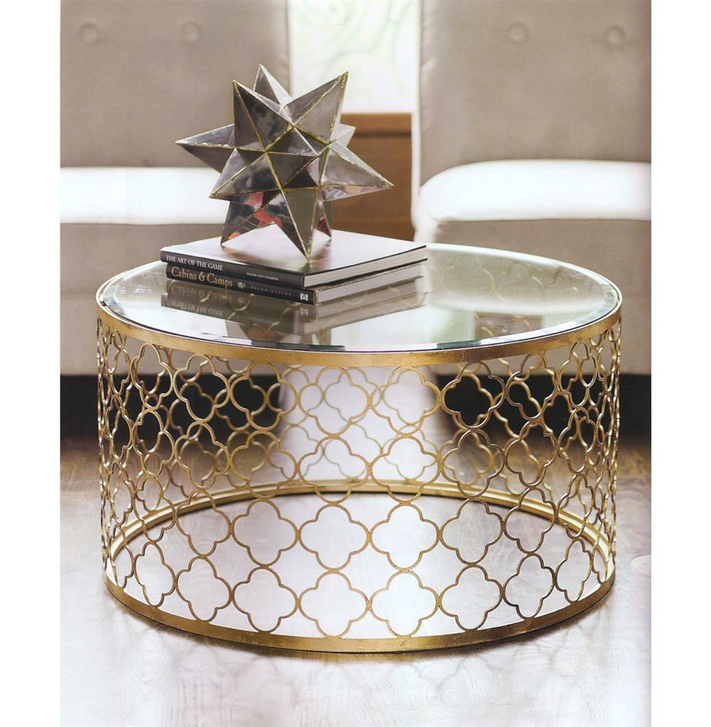 Best ideas about Gold Coffee Table
. Save or Pin Gable Hollywood Regency Glass Gold Leaf Round Coffee Table Now.