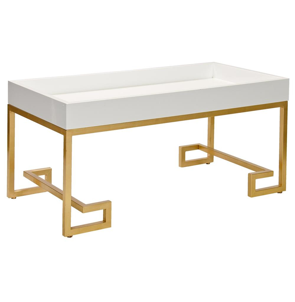 Best ideas about Gold Coffee Table
. Save or Pin DaVinci Hollywood Regency White Lacquer Gold Coffee Table Now.