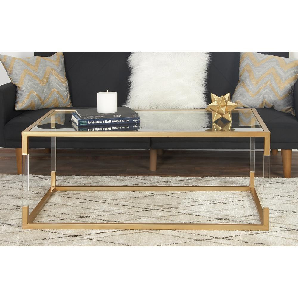Best ideas about Gold Coffee Table
. Save or Pin Litton Lane Clear and Metallic Gold Coffee Table Now.