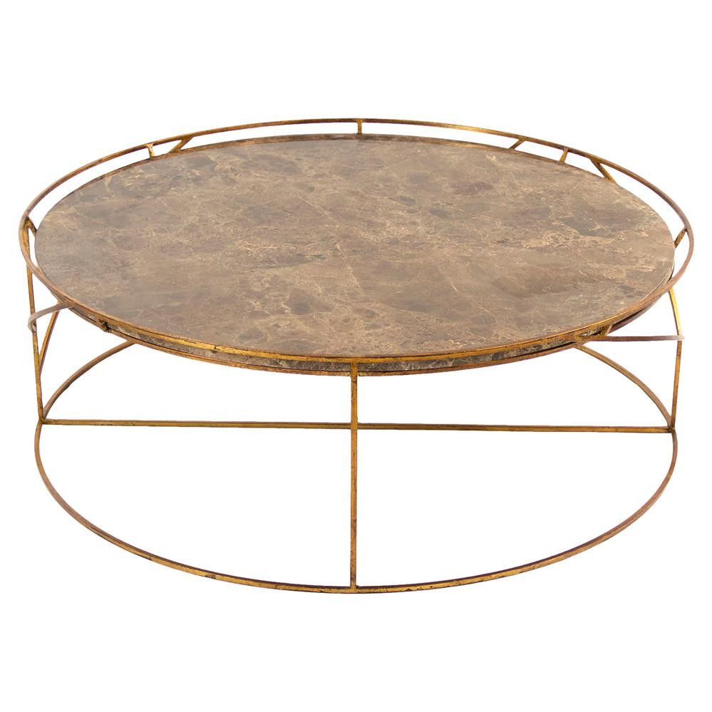 Best ideas about Gold Coffee Table
. Save or Pin Cicely Global Inset Stone Rustic Gold Coffee Table Now.