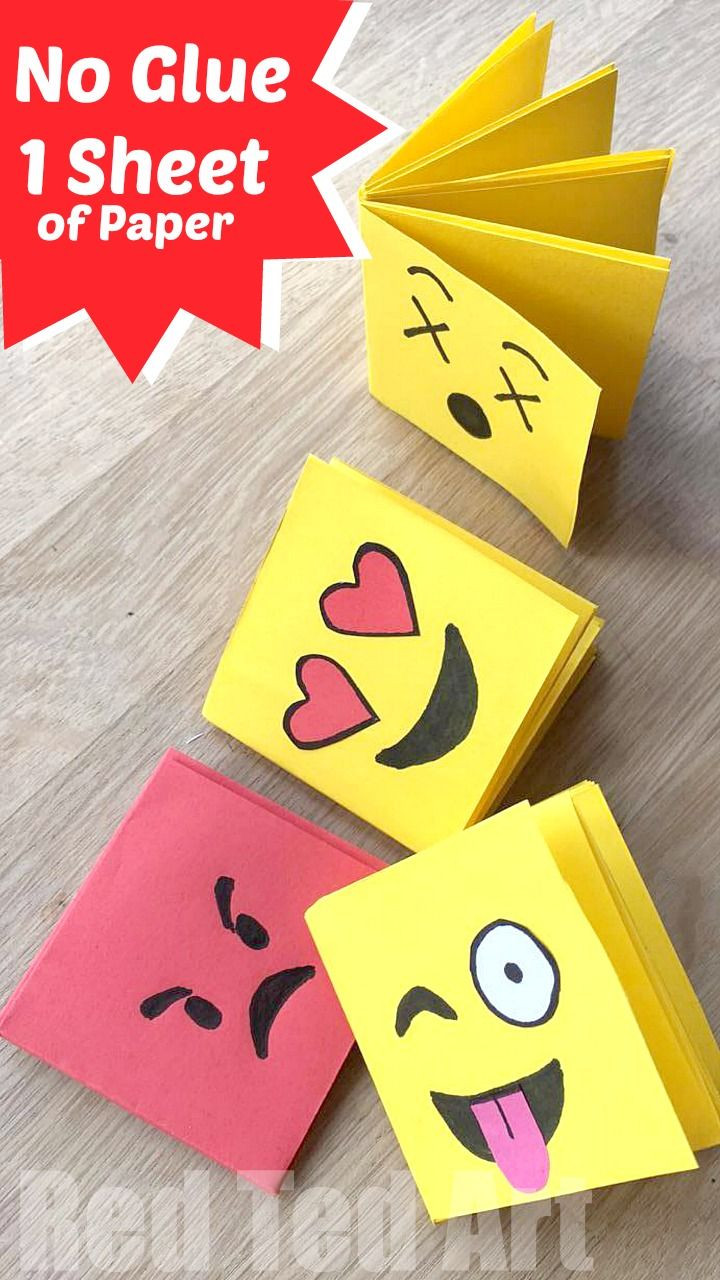 Best ideas about Good Crafts For Kids
. Save or Pin Emoji Mini Notebook DIY e Sheet of Paper Now.