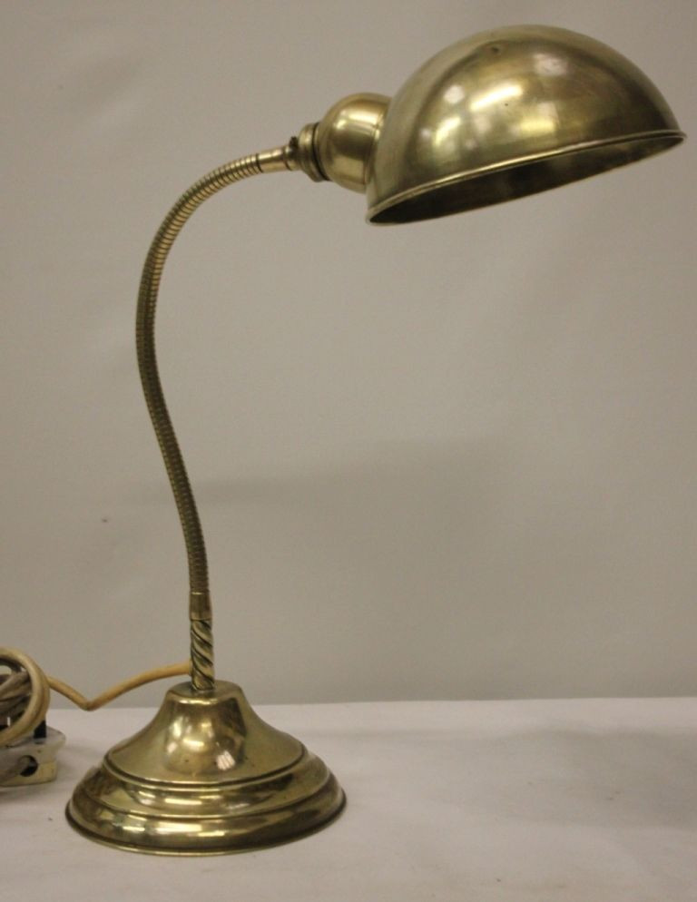 Best ideas about Gooseneck Desk Lamp
. Save or Pin Vintage Industrial Brass Gooseneck Bankers Desk Lamp TL Now.