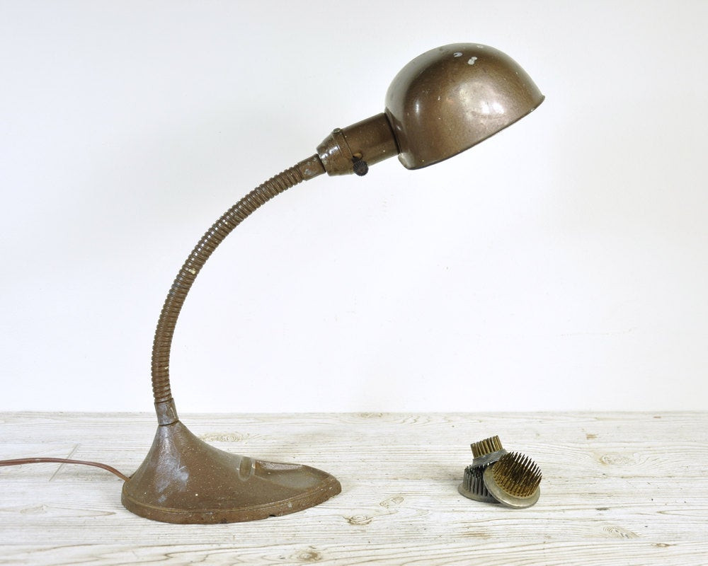 Best ideas about Gooseneck Desk Lamp
. Save or Pin Vintage Gooseneck Lamp Metal Desk Lamp Rustic by HavenVintage Now.