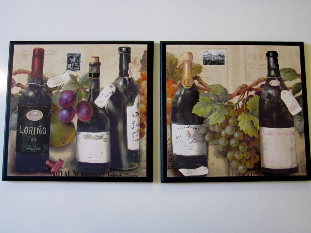 Best ideas about Grape Wine Kitchen Decor
. Save or Pin Wine Bottles & Grapes Kitchen Wall Decor 2 Plaques Italian Now.