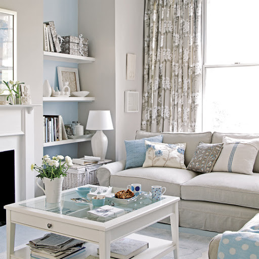 Best ideas about Gray And Blue Living Room
. Save or Pin coastal living room idea beach theme gray blue color Now.