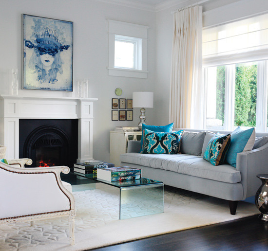 Best ideas about Gray And Blue Living Room
. Save or Pin Blue Velvet Sofa Contemporary living room Benjamin Now.